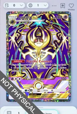 Pokemon TCG POCKET - Lunala Full Art 2⭐, Deluxe ex, English - Image 1