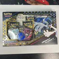 Pokemon TCG Unown V & Lugia V Special Collection Crown Zenith Box Set New Sealed - Image 1