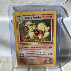 Pokemon Blaine's Arcanine Holo Rare Gym Challenge 1/132 HP - Image 1