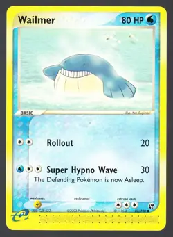 Wailmer 83/100 Pokemon EX Sandstorm LP - Image 1