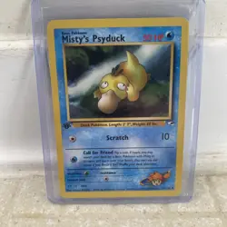 Pokemon 1st Edition Misty’s Psyduck 54/132 - Gym Heroes - VG - Image 1