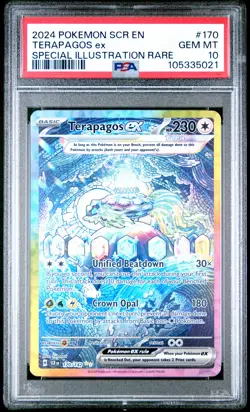 Terapagos EX 170/142 Special Illustration Rare Pokemon PSA 10 - Image 1