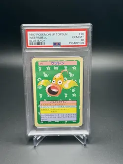 Pokemon Magnemite & Weepinbell Topsun Blue Back 1997 PSA 10 Low Pop - Image 3