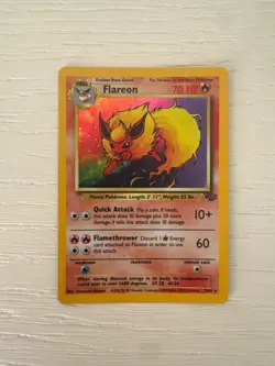 Pokemon TCG Flareon Jungle 3/64 Holo Unlimited Holo Rare - Image 1