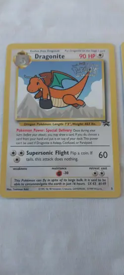 Lot of 3 Pokemon WOTC Black Star Promos Dragonite #5, Pikachu #4, Electabuzz #2 - Image 1
