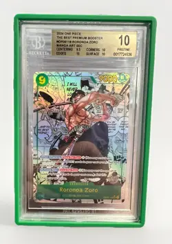 One Piece Roronoa Zoro The Best Premium Booster Manga Alt Art OP06-118 BGS 10 - Image 1