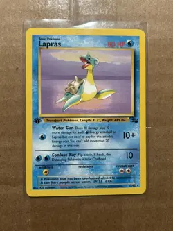 Pokemon Card - Lapras Fossil 25/62 Rare 1st Edition LP - Image 1