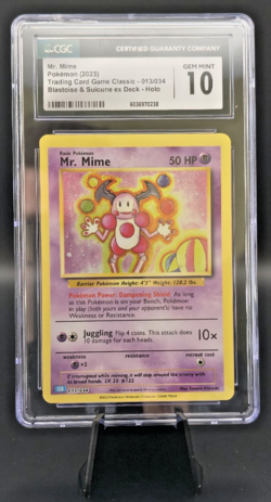 Pokemon Mr. Mime 013/034 Trading Card Game Classic Holo CGC 10 - Image 3