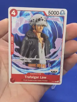 One Piece Film Red Trafalgar Red P-017 Banpresto Promo Card NM - Image 2