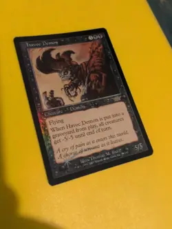 Havoc Demon. Rare. Magic the Gathering Card. Legions. Old Vintage FOIL - Image 1