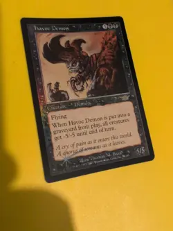 Havoc Demon. Rare. Magic the Gathering Card. Legions. Old Vintage FOIL - Image 2