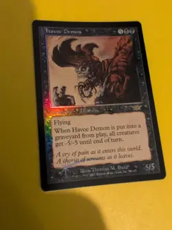 Havoc Demon. Rare. Magic the Gathering Card. Legions. Old Vintage FOIL - Image 3