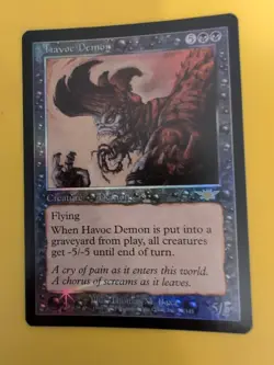 Havoc Demon. Rare. Magic the Gathering Card. Legions. Old Vintage FOIL - Image 5