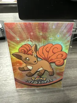 VULPIX TV Animation Edition POKEMON Holo Foil 1999 TOPPS Trading Card #37 - Image 1