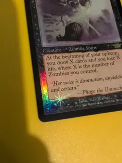 Graveborn Muse. Zombe Spirit Magic the Gathering Card. Legions. Old Vintage FOIL - Image 2