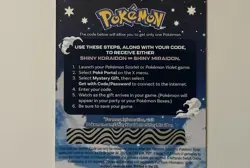 Shiny Koraidon & Miraidon Pokemon Scarlet Violet Code Card GameStop - Image 2