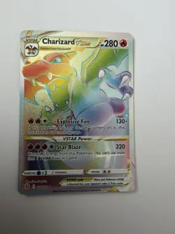 Charizard VSTAR Rainbow Secret Rare Card Brilliant Stars Series 174/172 - Image 1