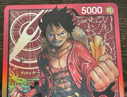 One Piece Card Game TCG ST01-001 L1 Monkey D Luffy Bandai Japan Anime Prism - Image 3