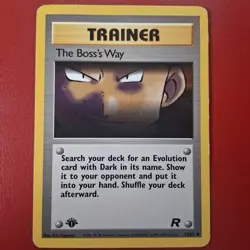 The Boss's Way 73/82 Team Rocket Regular FIRST Edition Pokemon Card LP - Image 1