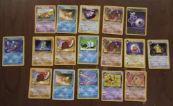 Team Rocket Pokemon Cards - 16 Un/Common + Dark Gyarados 25/82 MP to LP - Image 1