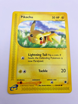 Pokemon Card - Non-Holo Pikachu 124/165 Expedition *EX* e-Card Common - Image 1