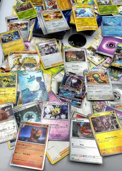 Pokemon Trading Card Lot Various Sets and Conditions Approx 400 Cards In Tin - Image 4