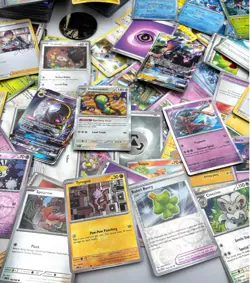 Pokemon Trading Card Lot Various Sets and Conditions Approx 400 Cards In Tin - Image 5