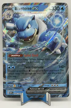 Pokemon Jumbo Card - Blastoise ex 009/165 - Double Rare - NM - Image 1