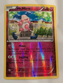Mr. Mime 67/124 - XY Fates Collide Pokemon Reverse Holo Foil Nice! - Image 1