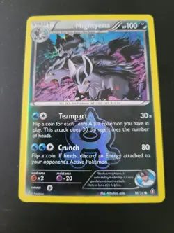 Pokemon TCG Card 2015 Double Crisis - Team Aqua's Mightyena 18/34 Reverse Holo - Image 1