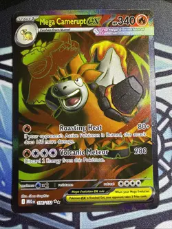Mega Camerupt EX Holo #156/132 - NM Ultra Rare - Pokemon ME01: Mega Evolutions - Image 1