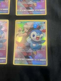 Pokemon TCG Piplup Sun & Moon Cosmic Eclipse 239/236 Holo Secret Rare lot - Image 2