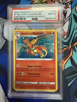 PSA 8 Special Delivery Charizard SWSH BSP Pokemon Center UK-Holo SWSH075 - Image 1