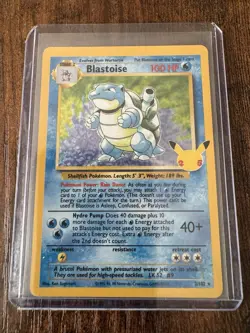 BLASTOISE 2/102 Celebrations: Classic Collection Holo Pokemon 25th Anniversary - Image 1