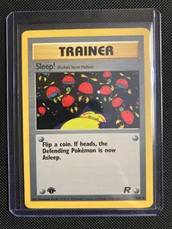 Pokemon TCG Sleep! 79/82 Team Rocket 1st Edition Vintage Common WOTC (LP) - Image 3