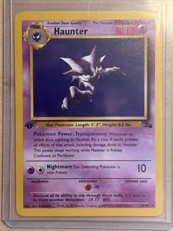 Pokemon TCG Haunter Fossil 21/62 Non-Holo Rare 1st Edition - Image 1