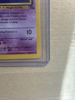 Pokemon TCG Haunter Fossil 21/62 Non-Holo Rare 1st Edition - Image 2