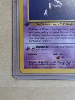 Pokemon TCG Haunter Fossil 21/62 Non-Holo Rare 1st Edition - Image 5