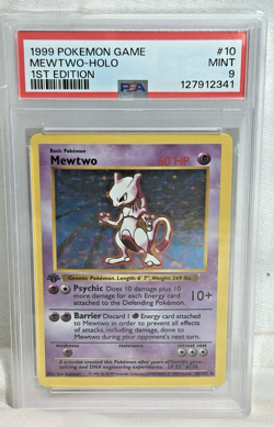 1999 Pokemon Game Mewtwo Holo 1st Edition PSA 9 Mint - Image 1