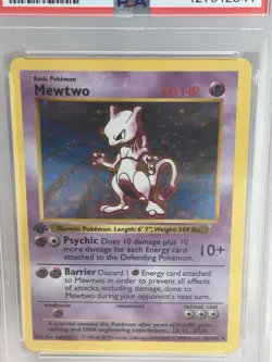 1999 Pokemon Game Mewtwo Holo 1st Edition PSA 9 Mint - Image 3