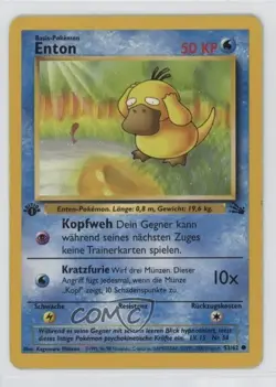 Psyduck German 1st Ed. Pokemon Fossil #53 1999 - Image 1