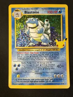 Blastoise 2/102 Celebrations: Classic Collection Holo Pokemon - Image 1