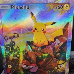 Pokemon Pikachu Pocket TCG Holo With Texture Read Description - Image 3