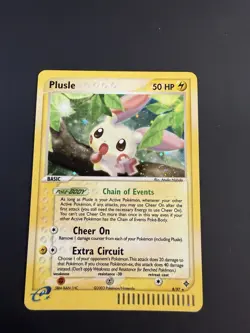 Plusle 8/97 EX Dragon Holo Rare Vintage Pokemon TCG 2003 - LP - Image 4