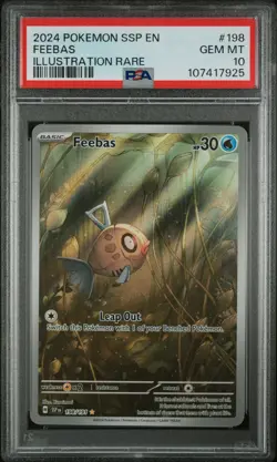 PSA 10 Feebas 198 Surging Sparks Pokemon Illustration Rare - Image 1