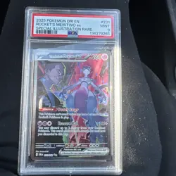 2025 POKEMON DESTINED RIVALS ILLUSTRATION RARE#231 TEAM ROCKET'S MEWTWO EX PSA 9 - Image 1