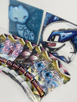 Pokemon Lost Origin Sleeved Booster Pack Art Set of 7 Packs SEALED + BONUS - Image 3
