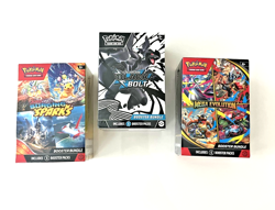 Pokemon Booster Bundle Lot 3 Surging Sparks, Black Bolt & Mega Evolution SEALED - Image 1
