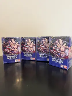 One Piece TCG: Double Pack Set 9 The Azure Sea's Four lot- SEALED! IN HAND x4 - Image 2