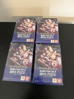 One Piece TCG: Double Pack Set 9 The Azure Sea's Four lot- SEALED! IN HAND x4 - Image 3